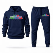 Men's PJ Masks Hoodie Joggers Set - Navy digital placement mockup