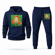 Men's Poison Ivy Hoodie Joggers Set - Navy digital placement mockup