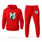 Men's Portland State Hoodie Joggers Set - Red digital placement mockup