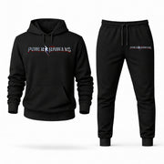 Men's Power Rangers Hoodie Joggers Set - Black digital placement mockup