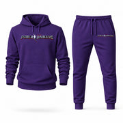 Men's Power Rangers Hoodie Joggers Set - Purple digital placement mockup
