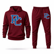 Men's Presbyterian Hoodie Joggers Set - Burgundy digital placement mockup