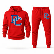 Men's Presbyterian Hoodie Joggers Set - Red digital placement mockup