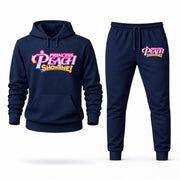 Men's Princess Peach Hoodie Joggers Set - Navy digital placement mockup