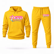 Men's Princess Peach Hoodie Joggers Set - Yellow digital placement mockup