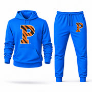 Men's Princeton Hoodie Joggers Set - Azure digital placement mockup