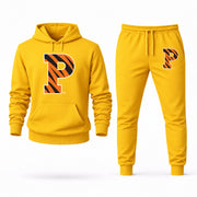 Men's Princeton Hoodie Joggers Set - Yellow digital placement mockup