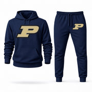Men's Purdue Hoodie Joggers Set - Navy digital placement mockup