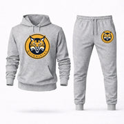 Men's Quinnipiac Hoodie Joggers Set - Grey digital placement mockup