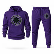 Men's Red Hot Chili Peppers Hoodie Joggers Set - Purple digital placement mockup