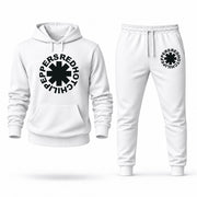Men's Red Hot Chili Peppers Hoodie Joggers Set - White digital placement mockup