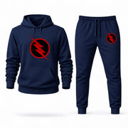 Men's Reverse-Flash Hoodie Joggers Set - Navy digital placement mockup