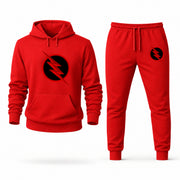 Men's Reverse-Flash Hoodie Joggers Set - Red digital placement mockup