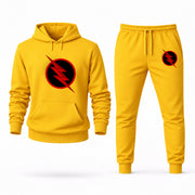 Men's Reverse-Flash Hoodie Joggers Set - Yellow digital placement mockup