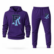 Men's Rhode Island Hoodie Joggers Set - Purple digital placement mockup