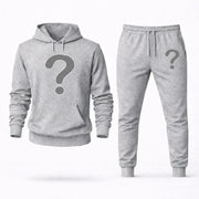 Men's Riddler Hoodie Joggers Set - Grey digital placement mockup