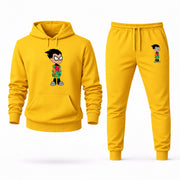 Men's Robin Hoodie Joggers Set - Yellow digital placement mockup