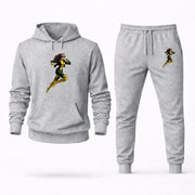 Men's Rogue Hoodie Joggers Set - Grey digital placement mockup