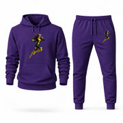 Men's Rogue Hoodie Joggers Set - Purple digital placement mockup