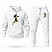 Men's Rogue Hoodie Joggers Set - White digital placement mockup