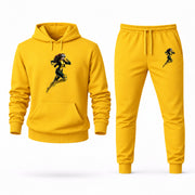 Men's Rogue Hoodie Joggers Set - Yellow digital placement mockup