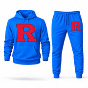 Men's Rutgers Hoodie Joggers Set - Azure digital placement mockup