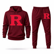 Men's Rutgers Hoodie Joggers Set - Burgundy digital placement mockup
