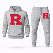 Men's Rutgers Hoodie Joggers Set - Grey digital placement mockup