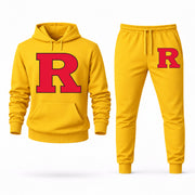 Men's Rutgers Hoodie Joggers Set - Yellow digital placement mockup