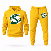 Men's Sacramento State Hoodie Joggers Set - Yellow digital placement mockup
