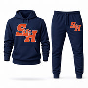 Men's Sam Houston Hoodie Joggers Set - Navy digital placement mockup