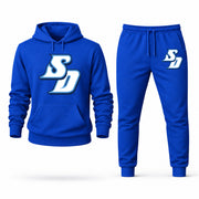 Men's San Diego Hoodie Joggers Set - Blue digital placement mockup
