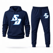 Men's San Diego Hoodie Joggers Set - Navy digital placement mockup