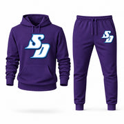 Men's San Diego Hoodie Joggers Set - Purple digital placement mockup