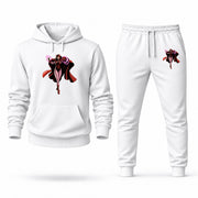 Men's Scarlet Witch Hoodie Joggers Set - White digital placement mockup