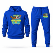 Men's Scooby-Doo Hoodie Joggers Set - Blue digital placement mockup