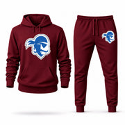 Men's Seton Hall Hoodie Joggers Set - Burgundy digital placement mockup