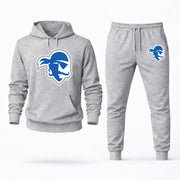 Men's Seton Hall Hoodie Joggers Set - Grey digital placement mockup