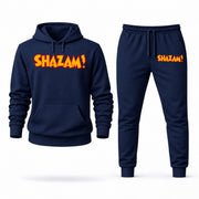 Men's Shazam Hoodie Joggers Set - Navy digital placement mockup
