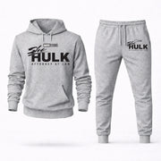 Men's She-Hulk Hoodie Joggers Set - Grey digital placement mockup