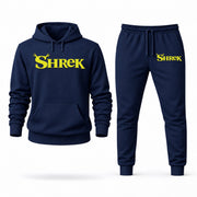 Men's Shrek Hoodie Joggers Set - Navy digital placement mockup