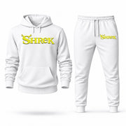 Men's Shrek Hoodie Joggers Set - White digital placement mockup