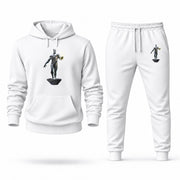 Men's Silver Surfer Hoodie Joggers Set - White digital placement mockup