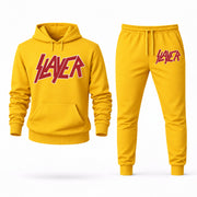 Men's Slayer Hoodie Joggers Set - Yellow digital placement mockup
