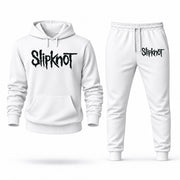 Men's Slipknot Hoodie Joggers Set - White digital placement mockup