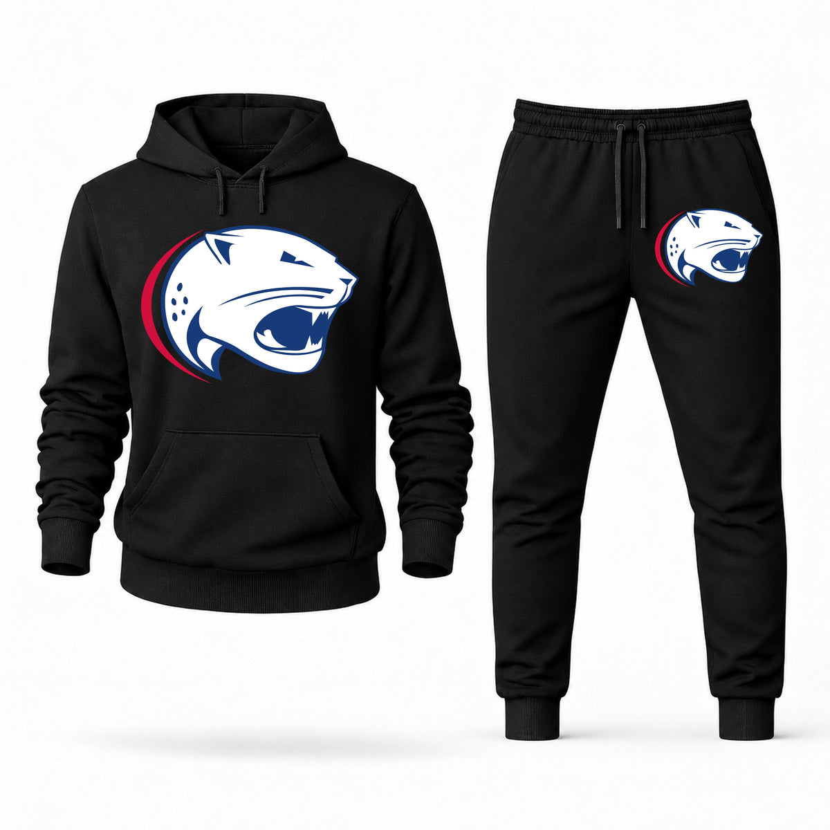 Men's South Alabama Hoodie Joggers Set - Black digital placement mockup