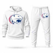 Men's South Alabama Hoodie Joggers Set - White digital placement mockup
