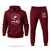 Men's South Carolina State Hoodie Joggers Set - Burgundy digital placement mockup