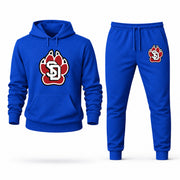 Men's South Dakota Hoodie Joggers Set - Blue digital placement mockup
