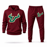 Men's South Florida Hoodie Joggers Set - Burgundy digital placement mockup